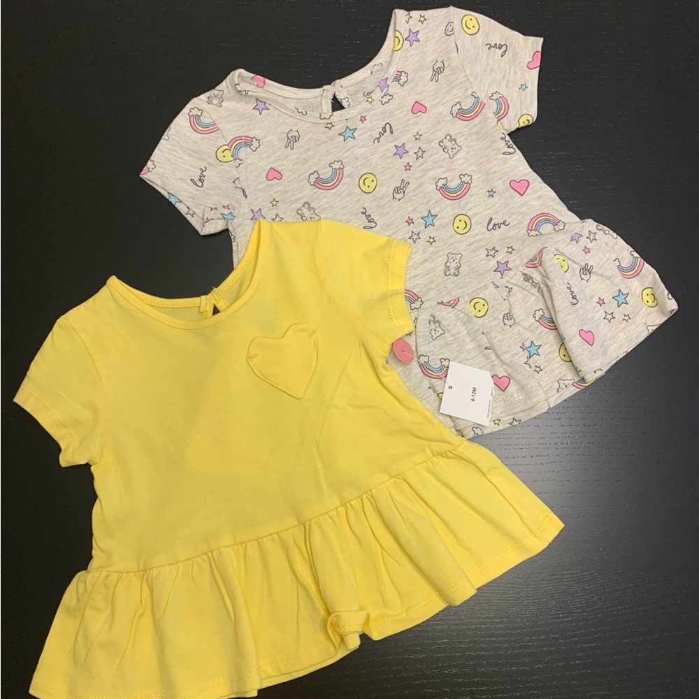 ⭐️2/$8.00⭐️ NWT 6-12m Baby Girl Summer Top Set